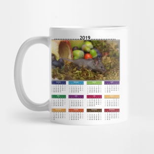 wild house mouse  in a apple Mug